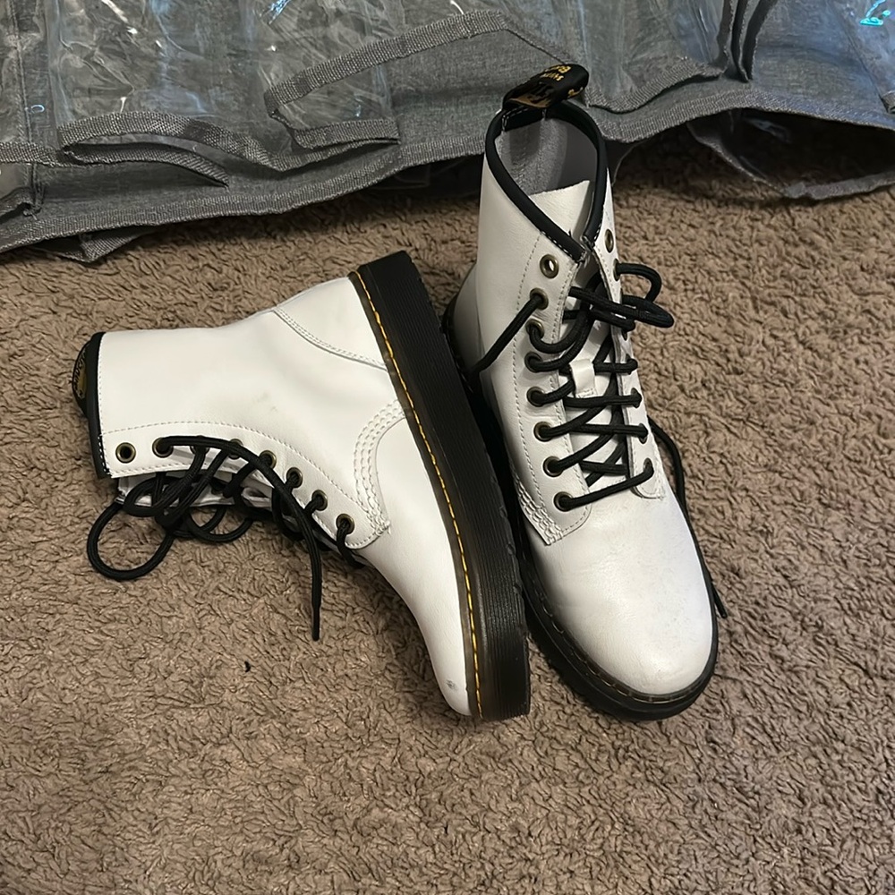 White Doc Martin boots
